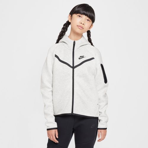 Sweat À Capuche Et Zip Nike Sportswear Tech Fleece Pour Fille - Gris - Xs