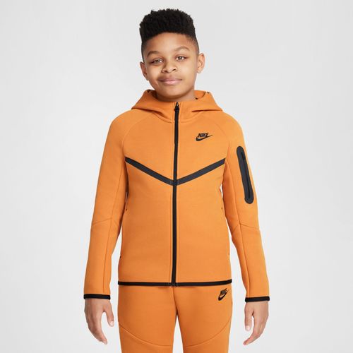 Sweat À Capuche Et Zip Nike Sportswear Tech Fleece Pour Ado - Orange - Xs