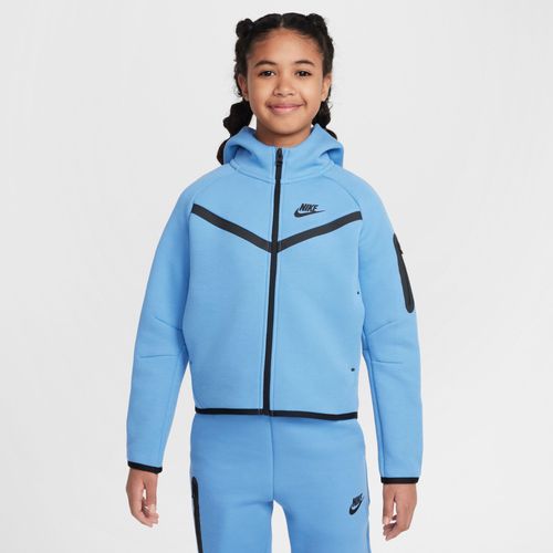Sweat À Capuche Et Zip Nike Sportswear Tech Fleece Pour Fille - Bleu - Xs