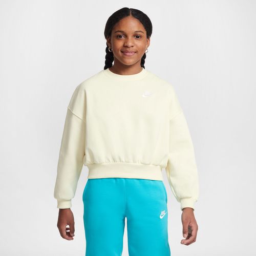 Sweat Ample À Col Ras-Du-Cou Nike Sportswear Club Fleece Pour Fille - Blanc - Xs