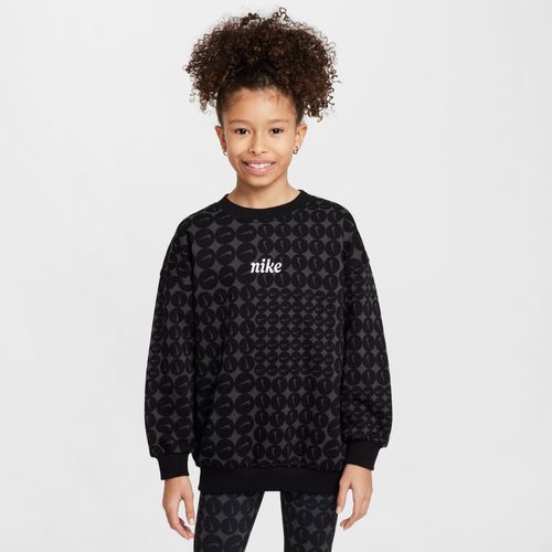 Sweat Oversize À Col Ras-Du-Cou Nike Sportswear Club Fleece Pour Ado (Fille) - Noir - Xs