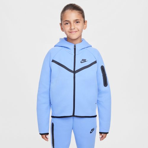 Sweat À Capuche Et Zip Nike Sportswear Tech Fleece Pour Fille - Bleu - S