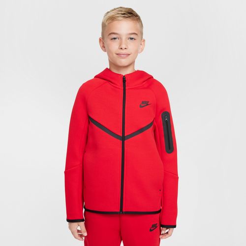 Sweat À Capuche Et Zip Nike Sportswear Tech Fleece Pour Ado - Rouge - Xs