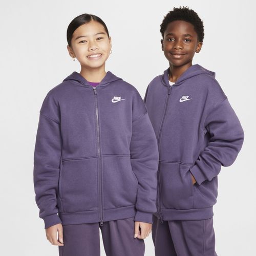 Sweat Oversize À Capuche Et Zip Nike Sportswear Club Fleece Pour Ado - Pourpre - Xs
