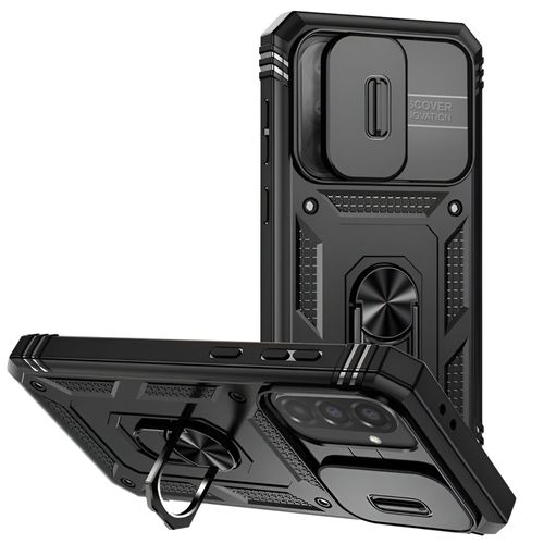 Coque Pour Samsung Galaxy A36 Bague Magnétique Protection Caméra Noir
