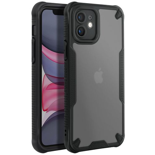 Coque Antichoc Pour Iphone 11 Coins Renforcés Dos Mat Anti-Trace Noir