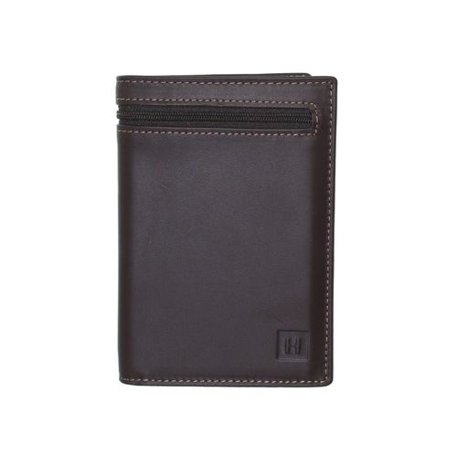 Portefeuille Hexagona en cuir Ref 40906 Marron 10*14*2