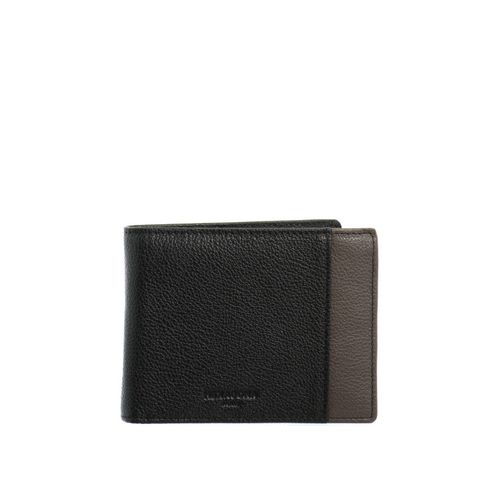 Portefeuille Hexagona en cuir ref 46584 Noir Taupe 13*10*2