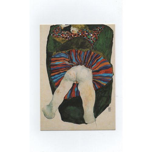 Egon Schiele - Petite Fille Allongée Sur Le Ventre, 1911.