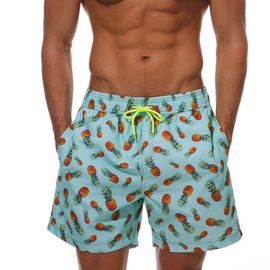 Escatch-Shorts De Plage En Polyester Pour Hommes,Pantalons De Plage Pour Hommes,Para Zones Bre,Sport,Surf,Proximité,Wstring,Grande Taille,Été,2025-L-Light Pineapple