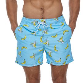 Escatch-Shorts De Plage En Polyester Pour Hommes,Pantalons De Plage Pour Hommes,Para Zones Bre,Sport,Surf,Proximité,Wstring,Grande Taille,Été,2025-Xxxl-Bleu Banana