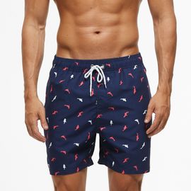 Escatch-Shorts De Plage En Polyester Pour Hommes,Pantalons De Plage Pour Hommes,Para Zones Bre,Sport,Surf,Proximité,Wstring,Grande Taille,Été,2025-4xl-Rouge With Blanc Fish