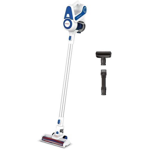 CLOUDDS_Forzaspira Slim Sr90B,Balai Electrique Rechargeable Sans Fil,2 Fonctions Aspiration Et Ramassage Des Déchets,Technologie Cyclonique,Autonomie 40 Min,Stationnement Vertical,Blanc Et Bleu