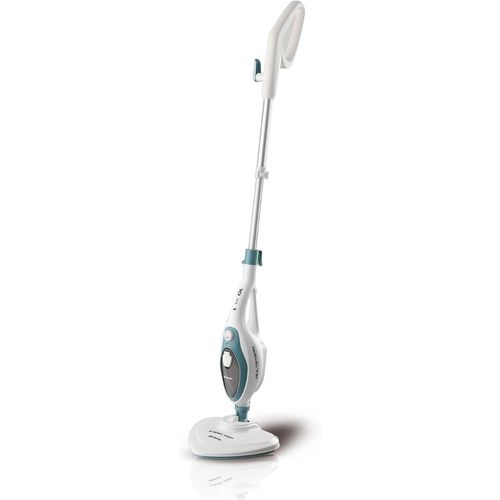 CLOUDDS_4164 Balai À Vapeur 10 Fonctions En 1,Générateur De Vapeur Multifonction Rechargeable Avec Autonomie Illimitée,Puissance 1500 Watts,Manche Télescopique,Blanc/Bleu