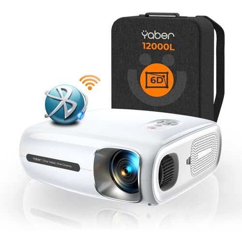 CLOUDDS_Vidéoprojecteur Wifi Bluetooth 25000 Lumens Pro V7 Full Hd 1080P,Projecteur 4K Supporte 6D Correction Auto De La Distorsion Trapézoïdale Et 4P/4D,Retroprojecteur Pour Phone/Ps5/Tv Stick