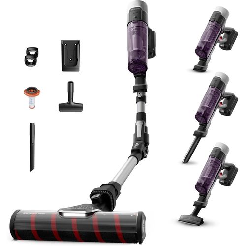 CLOUDDS_X-Force Flex 9.60,Aspirateur Balai Sans Fil Multifonction,Performant Avec 100 Aw,Autonomie 45 Minutes,Ultra Léger,Tube Flex,Rh2047Wo,Violet