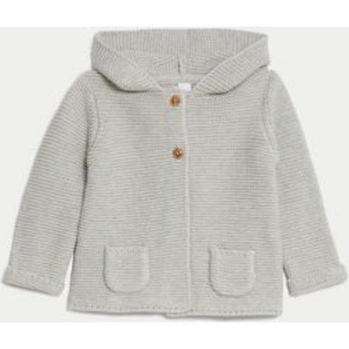 Gilet 100 % Coton À Capuche (Jusqu'au 1 An) -  Gris