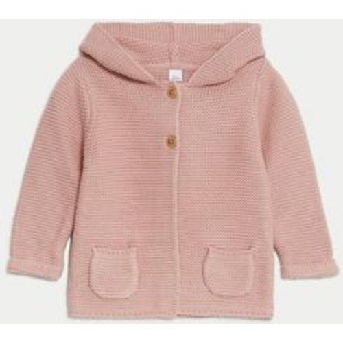 Gilet 100 % Coton À Capuche (Jusqu'au 1 An) -  Rose