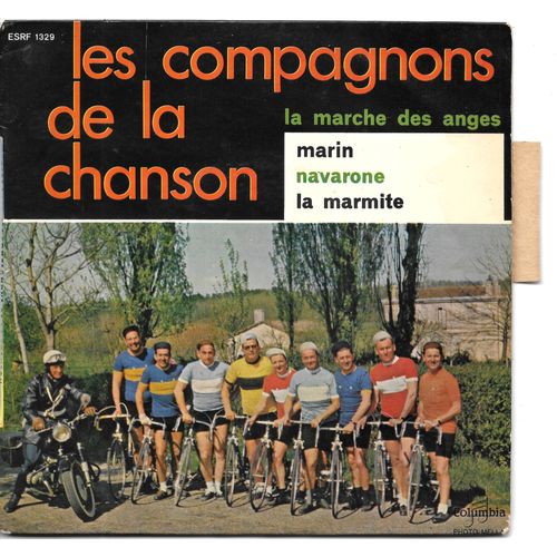 Les Compagnons De La Chanson : La Marche Des Anges ("Un Taxi Pour Tobrouk") / Navarone ("Les Canons De Navarone") / Marin / La Marmite [Vinyle 45 Tours 7" Ep] 1961 - Avec Languette