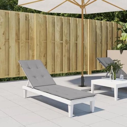 Vidaxl Coussin De Chaise De Terrasse Gris (75+105)X50x3 Cm 314174