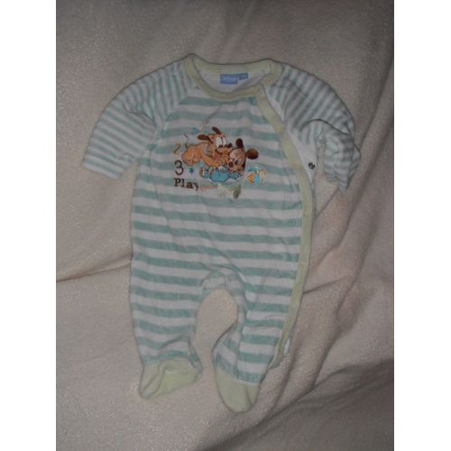 Pyjama Garcon Disney Mickey &amp Pluto Taille 3 Mois Idée Cadeau