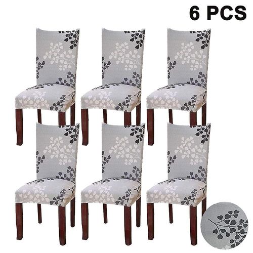 Lot De 6 Housses De Chaise Extensibles Élégantes ¿ Amovibles, Lavables, Anti-Salissures, Parfaites Pour Les Chaises De Salle À Manger