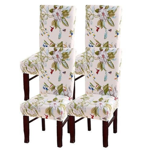 Lot De 4 Housses De Chaise De Salle À Manger Élastiques ¿ Protections De Tabouret Extensibles Modernes Pour La Maison Et Les Événements ¿ Entretien Facile Et Design Élégant