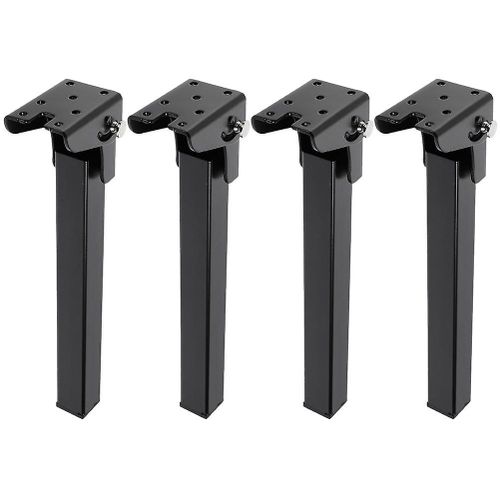 Lot De 4 Pieds De Table Pliants Robustes ¿ Support En Fer Pour Tables Basses, Armoires Et Autres ¿ Design Compact