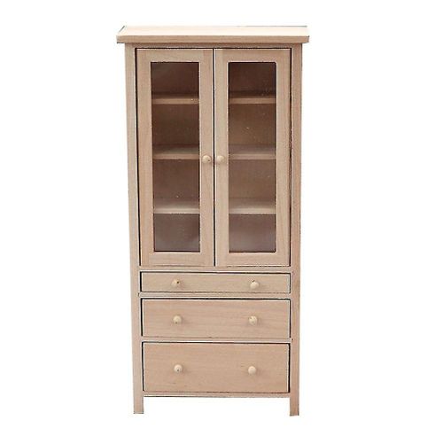 Armoire Miniature En Bois Pour Décoration Intérieure ¿ Rangement Élégant Pour Maison De Poupée Et Accessoire Photo ¿ 19,5 X 9,1 X 3,7 Cm
