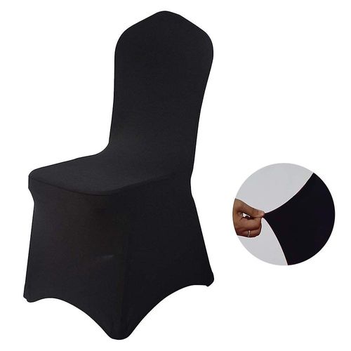 Housses De Chaise Extensibles Élégantes Pour Mariages, Banquets Et Événements - Durables, Lavables Et Polyvalentes - Disponibles En Noir, Rose Rouge Et Café Foncé
