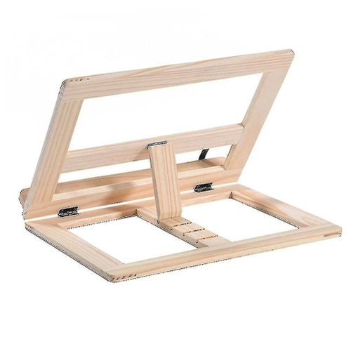 Support de lecture en bois ¿ Support de livre réglable pour bureau, tablette et ordinateur portable ¿ Compact et portable ¿ Cadeau idéal pour tous les âges