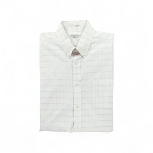 Reconditionné - Chemise Classique Homme À Carreaux - Taille L - Homme - Blanc