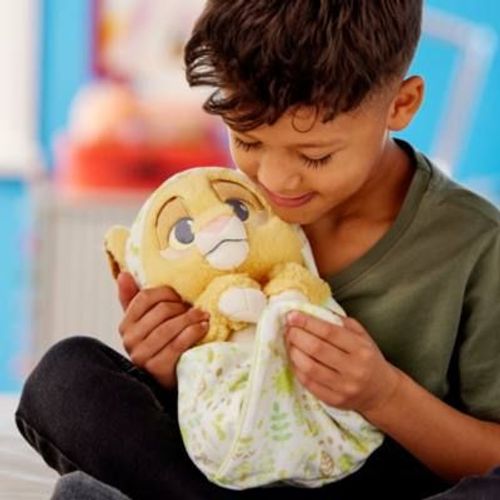 Petite peluche Simba avec lange Disney Babies, Le Roi Lion, 25,5 cm