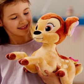 Peluche Bambi de taille moyenne avec papillon