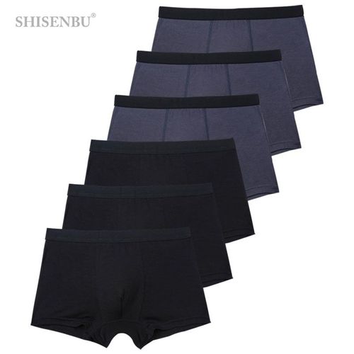 Lot De 6 Boxers Noirs En Bambou Pour Homme,Caleçons Respirants,Sous-Vêtements Sexy,Cadeaux - Type 1-14-Asian-Size-Xl