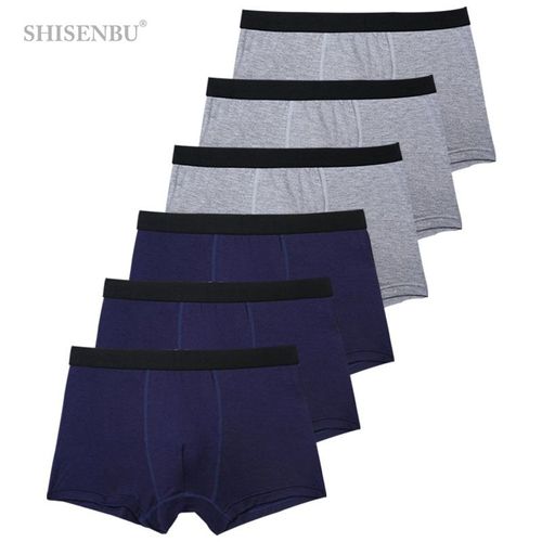 Lot De 6 Boxers Noirs En Bambou Pour Homme,Caleçons Respirants,Sous-Vêtements Sexy,Cadeaux - Type 1-3-Asian-Size-Xxxl