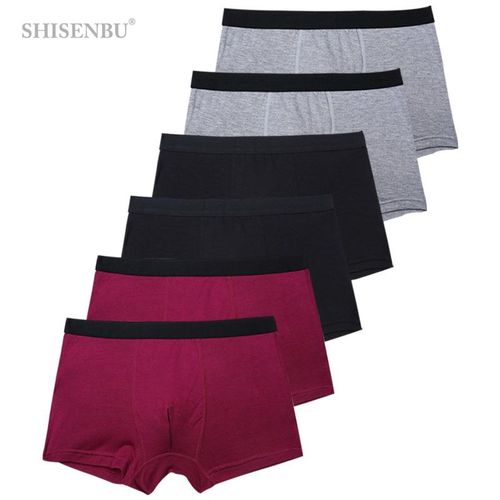 Lot De 6 Boxers Noirs En Bambou Pour Homme,Caleçons Respirants,Sous-Vêtements Sexy,Cadeaux - Type 1-11-Asian-Size-Xxxl