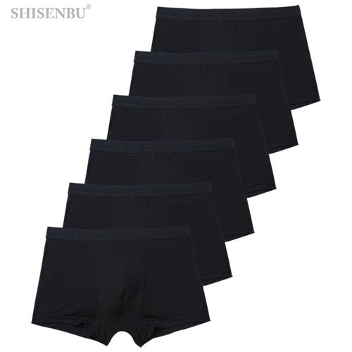 Lot De 6 Boxers Noirs En Bambou Pour Homme,Caleçons Respirants,Sous-Vêtements Sexy,Cadeaux - Type 1-1-Asian-Size-Xxxxl