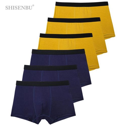 Lot De 6 Boxers Noirs En Bambou Pour Homme,Caleçons Respirants,Sous-Vêtements Sexy,Cadeaux - Type 1-2-Asian-Size-Xxxl