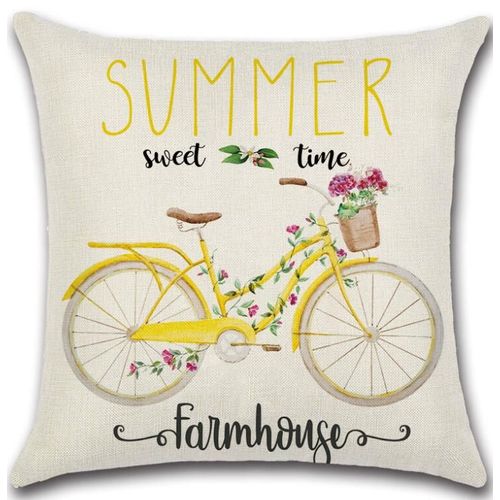 Housse De Coussin, Thème De La Récolte De La Ferme, Pour Thanksgiving, Citron, Lin, Pour La Maison, Pour L'été