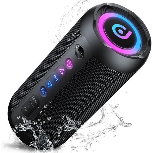 ChenQuanSarl-Enceinte Portable Bluetooth 5.4 Sans Fil Avec Bass Puissantes, 30W Enceinte Bluetooth, Autonomie 30 Hrs, Lumières Rgb, Appairage Tws, Ipx7, Aux, Tf, Pour L'Extérieur/La Fête/Voyage, Noir