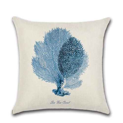 Juste De Coussin En Lin Et Coton, Style Méditerranéen, Marine, Océan, Mer, Étoiles De Mer, Décoration D'intérieur, 45x45cm