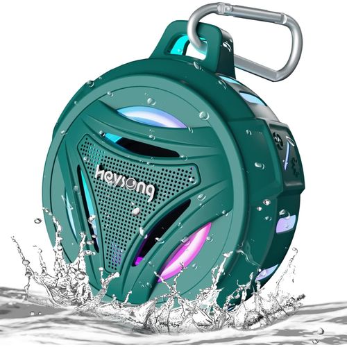 ChenQuanSarl-Enceinte Étanche - Portable - Sans Fil - Avec Lumière Led - Ip67-36 Heures De Lecture - Basses Riches - Petit Haut-Parleur Bluetooth Pour Le Camping, La Salle De Bain