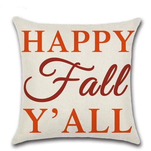 Housse De Coussin Happy Fall Pour Le Jour De Thanksgiving, Taie D'oreiller En Coton, Pour Canapé, Voiture, Citrouille, Fantômes, Décoration De Maison