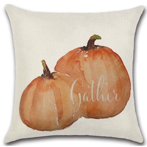 Housse De Coussin En Coton Et Lin, Thème De La Récolte De Citrouille D'automne, Décoration De Voiture Et De Maison, Taie D'oreiller Décorative Pour Canapé