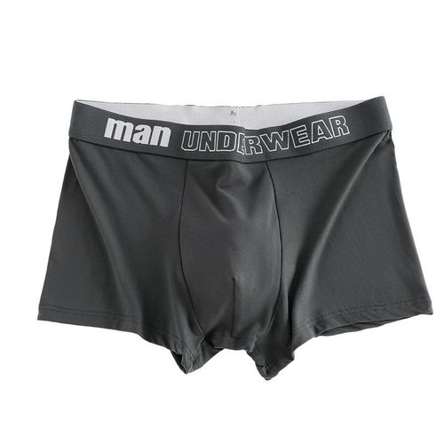 Boxer Pour Hommes,Sous-Vêtements De Sport,Noir,Gris,L,Xl,Xxl,Doux Et Respirant,Short À La Mode,Lettres,Pantalon À Large Bande