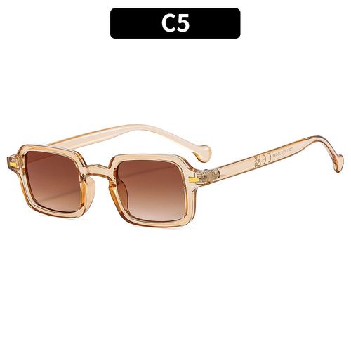 Mode Luxueux Rectangle Lunettes De Soleil Femmes Ovale Vintage Marque Concepteur Carré Lunettes De Soleil Hommes Nuances Femme Lunettes Anti-Éblouissement - Type Multi #E