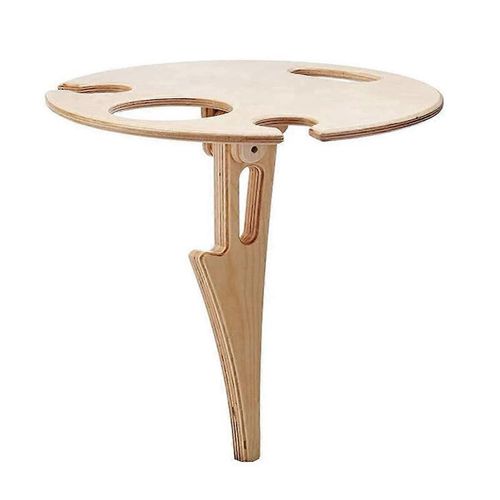 Table À Vin En Plein Air-Table À Vin Pliante En Bois-Vin Verre Rack Bouteille Et Verre Titulaire Deskto