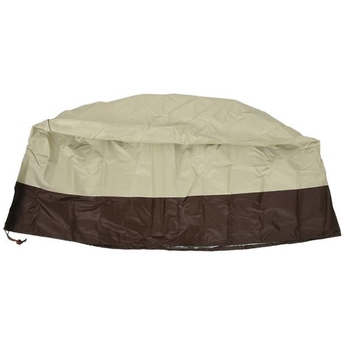 Couverture De Foyer Rond-210d Oxford Tissu Heavy Duty Patio Couverture De Table De Foyer Extérieur Ronde Waterpro