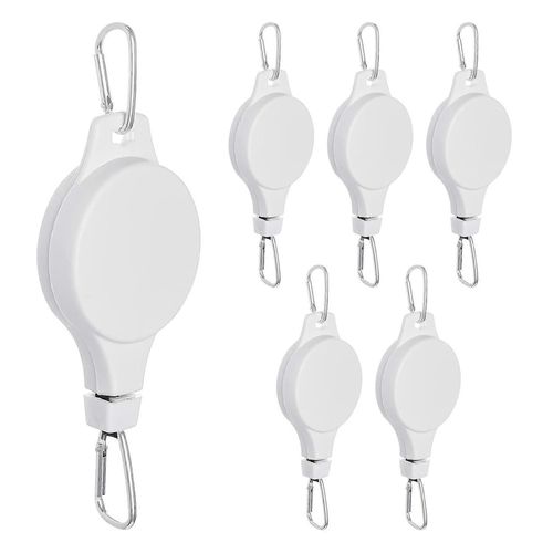 6 Pack Plant Pulley Cintre Rétractable Plant Pulley Roue de hauteur réglable pour plantes suspendues Indo